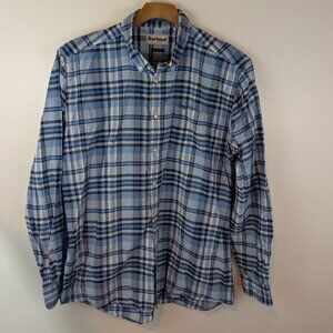 Barbour Addison Buttondown Shirt in Blue/White, Sz L